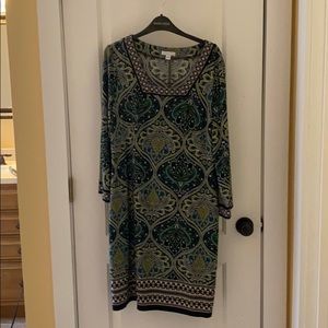 Green paisley dress